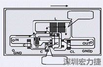 圖2：升壓電路的PCB設(shè)計(jì)示例。