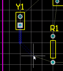  圖26 手動(dòng)布線檢查文檔工作區(qū)底部的層標(biāo)簽。