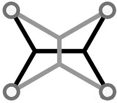 灰色Steiner樹不是最優(yōu)的，但黑色Steiner樹是最優(yōu)的。